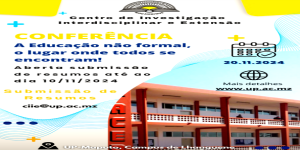 Chamada para a Conferência sobre a Educação não formal.  “Educação, o lugar onde todos se encontram!”