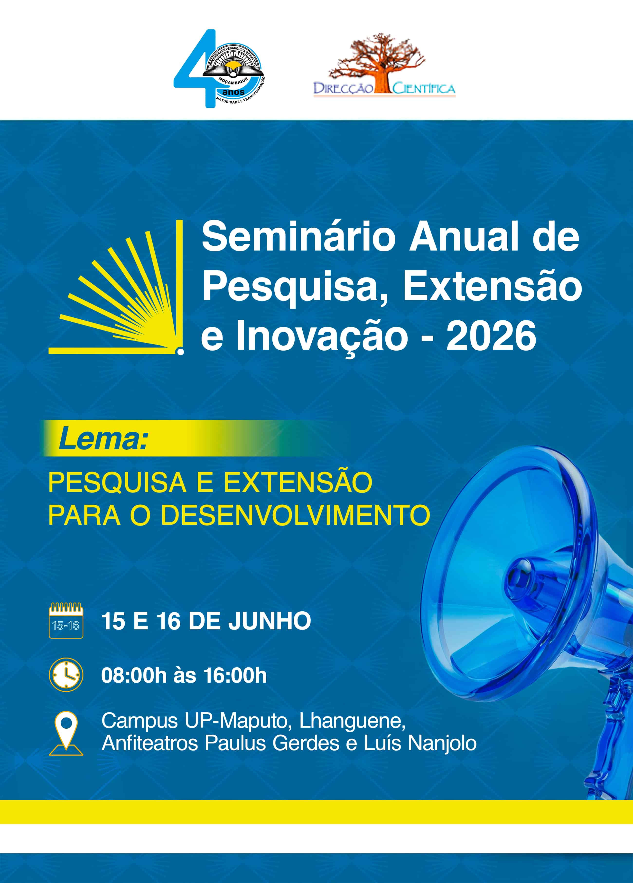Chamada de Submissão de Comunicações ao Seminário Anual de Pesquisa e Extensão/Inovação 2026